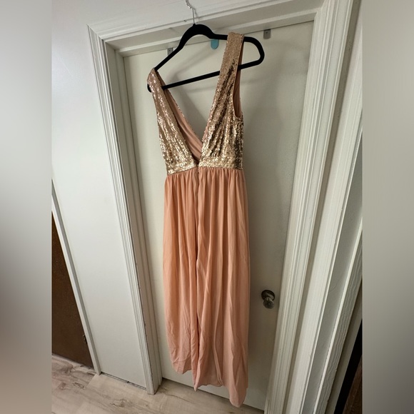 Lulus Two Tone Maxi Dress - Picture 2 of 2